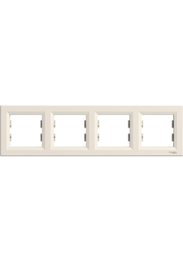 Schneider Eph5800423 Asfora Krem Dörtlü Çerçeve Yatay