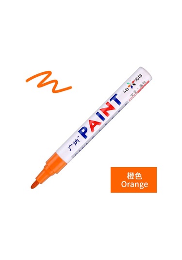 Aubyhe Turuncu Boya Kalemi - Gn-110 Markör, Tamir, Taş, Siyah Kart, İmza, Not, Lastik İçin Dayanıklı Ofis Araçları Diğer