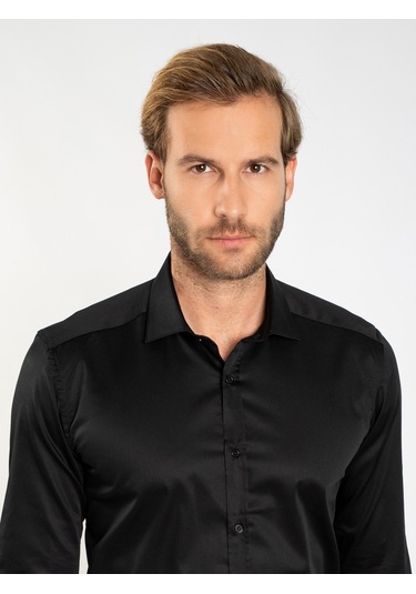 Toss Erkek Extra Slım Fıt Gömlek-siyah 513304301-07 Siyah