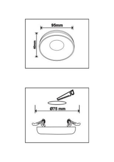 Jh750 S Siyah Dekoratif Sabit Spot