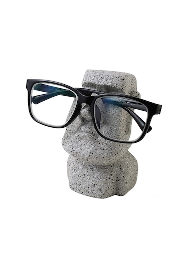 Neevoyu Easter Island Heykeli Desenli Reçine Gözlük Tutucu Ve Ev Dekorasyonu - Sanatsal, Hafif, Çok Amaçlı Masaüstü/perde Üstü Süs Eşyası