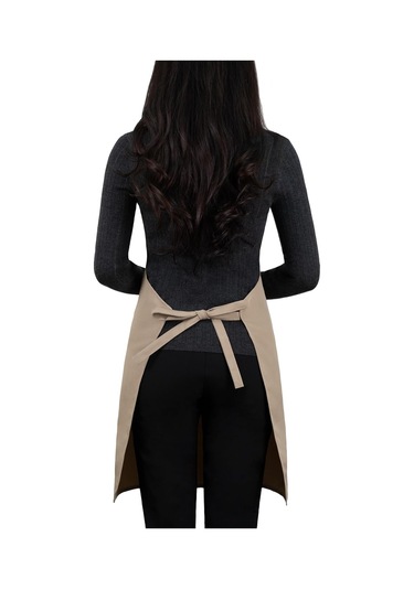 Ayarlanabilir Askılı Ve Büyük Cepli Erkek Kadın Önlük, Canva Bej, Diğer