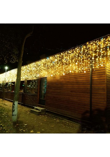 Sarkıt Perde Led Aydınlatma 2x3m Dış Mekan Gün Işığı Beyaz Flaşlı