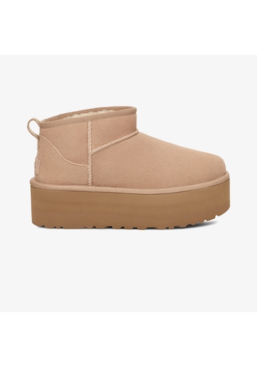 Ugg Classic Ultra Mini Platform Kadın Krem Bot Düz 1135092 Krem