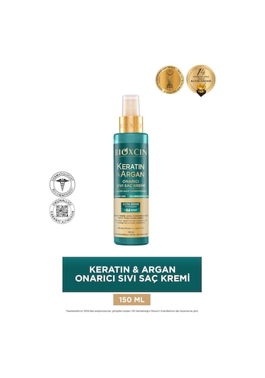 Bioxcin Keratin & Argan Onarıcı Sıvı Saç Bakım Kremi 150 ml - Yıpranmış Ve Hassas Saçlar