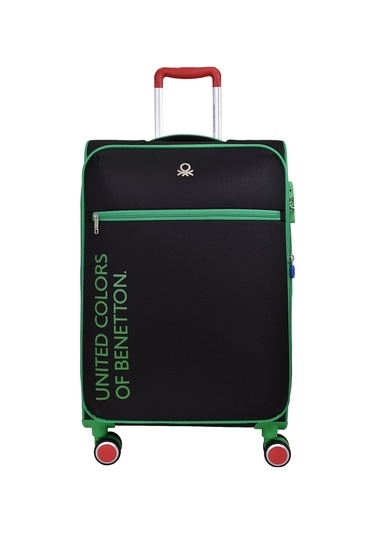 United Colors Of Benetton Ultra Light Hafif Lüx Kumaş Orta Boy Valiz Siyah BNT2100 Siyah