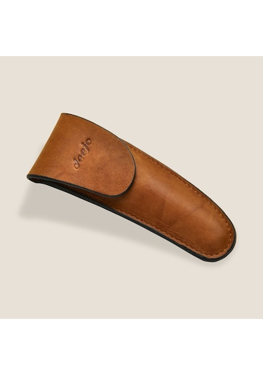 Deejo Kamp 37g Belt Leather Sheath, Natural Kahverengi
