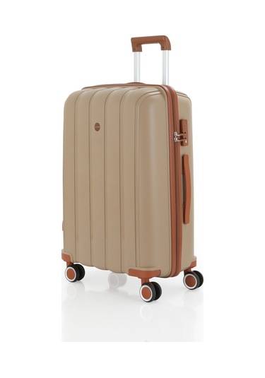 Mçs Polipropilen 3lü Valiz Seti Büyük & Kabin & Makyaj V305 S21yy1000082-set 10584 Şampanya - Kahverengi
