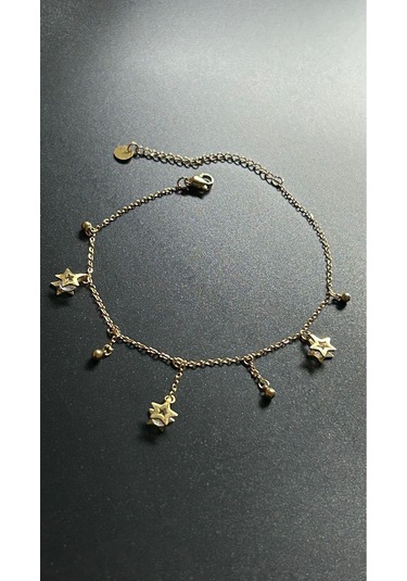 Yıldız, Paslanmaz Çelik Halhal 28, Altın Renk Altın