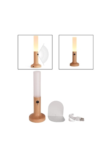 Homyl Led Sensörlü Gece Lambası Masa Sıcak Beyaz Işık Sari Çok Renkli