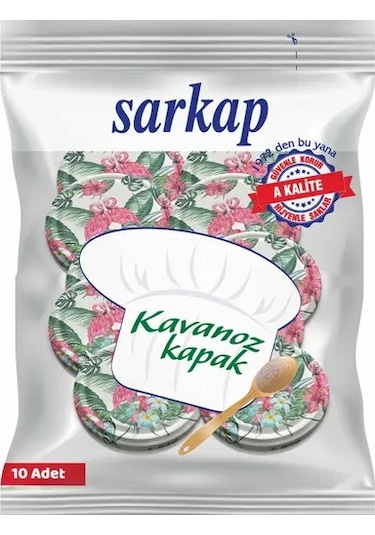 Sarkap Desenli Kavanoz Kapağı 10 Lu Paket