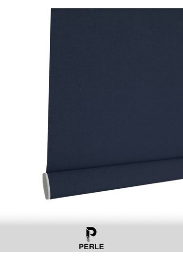 Br Perle Home Lacivert Rengi Düz Mekanize Stor Perde Yüksek Kalite Metropol Serisi Lacivert