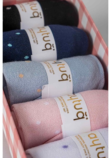 Aytuğ Kadın Modal 5 Çift Özel Kutulu Patik 33242