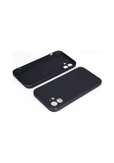 Mobilteam Apple iPhone 12 Mini Uyumlu İmax Silikon-siyah Siyah