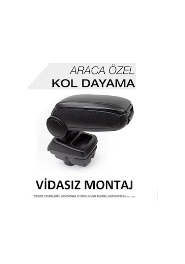Niken Kolçak Kol Dayama Orta Konsol Vidasız Kolay Montaj Siyah