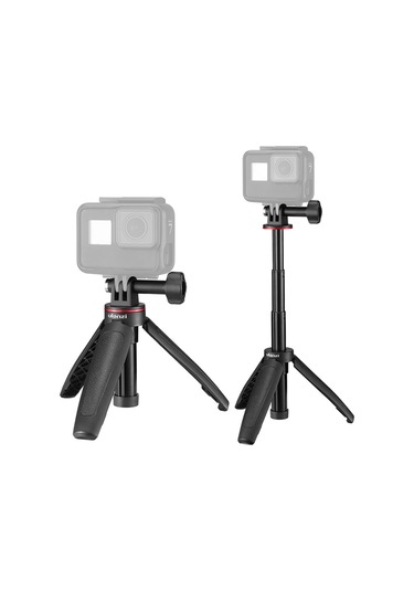 Ulanzi Mt-09 Mini Genişletilebilir Masaüstü Tripod Elde Taşınabilir Fotoğrafçılık Braketi Standı Vlog Selfie Çubuğu Djı Osmo Action Kamera Gopro Hero 8/7/6/5 İle Uyumlu Siyah