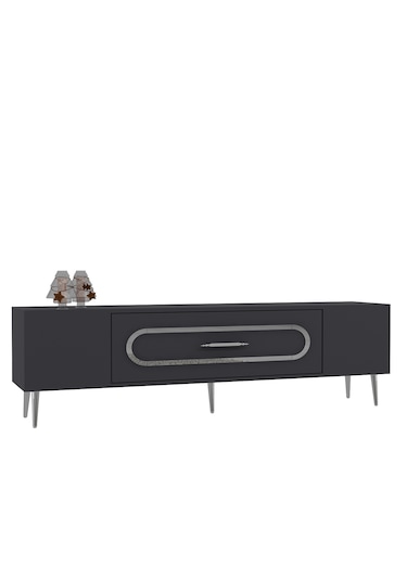 Dekop3ct Tv Sehpası Antrasit-gümüş