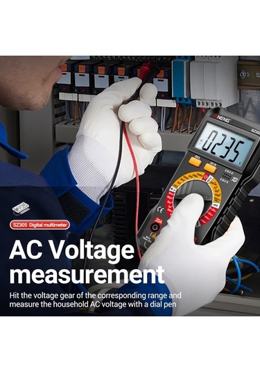 Pazly Yüksek Taşınabilir Sz305 Standlı Siyah Multimetre Metre Evrensel Ekran Doğruluklu Dijital Aydınlatmalı Arkadan Aneng - Zm