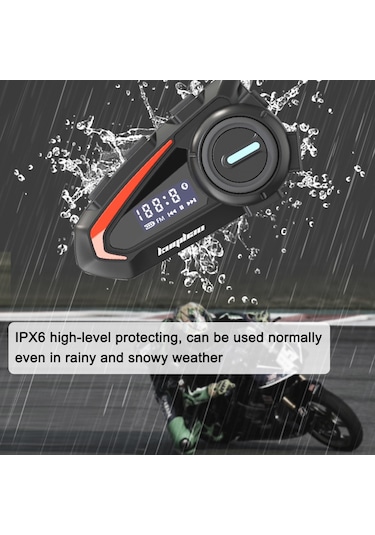 Hallow Kuqıbao K20 Bluetooth Motosiklet İnterkom Siyah