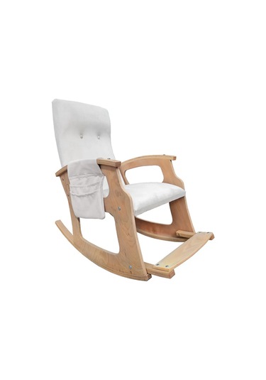 Hünkar Doğal Ahşap Krem Renkli Dinlenme Koltuğu, Tv Koltuğu