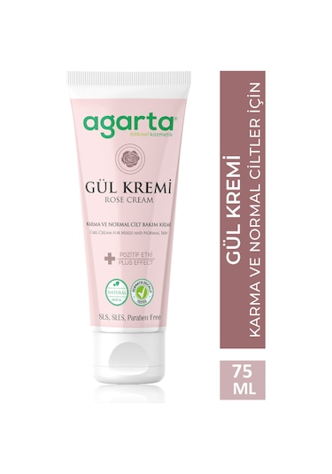 Agarta Doğal Cilt Nemlendirici Gül Kremi 75  ML