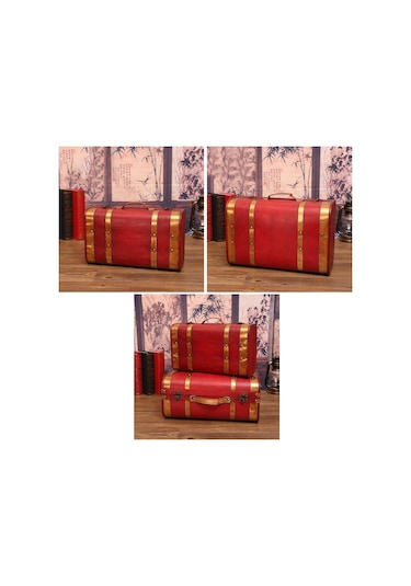 Sones Ahşap Taşınabilir Sertifika Çeşitli Eşyalar Depolama Kutusu Fotoğraf Stüdyosu Çekim Aksesuarları, Şartname: 1622-01 Kırmızı Phnom Penh Küçük