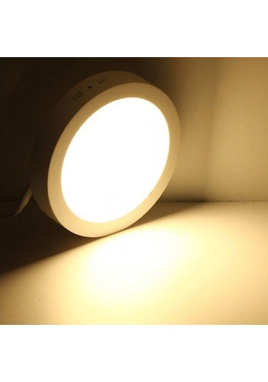 Maxled 18W Yuvarlak Sıva Üstü Led Panel 3000K Günışığı Beyaz