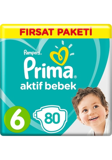 Prima Bebek Bezi 6 Beden Fırsat Paketi 2 x 40 80 Adet