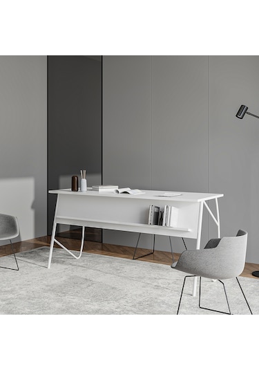 Ella Ofis Masası 150cm Beyaz