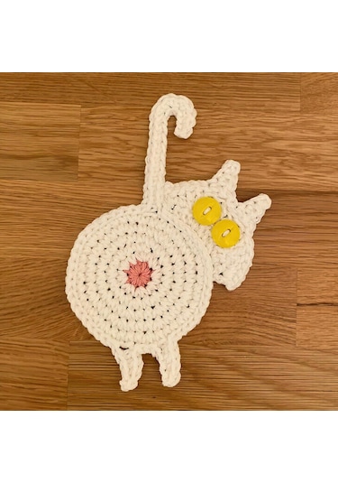 Suntek Magideal Sevimli Kahve Ve Çay İçeceği Coaster İçecek Beyaz