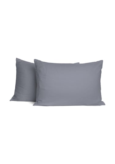 Soley Mix & Match Plain %100 Pamuklu 2 Li Yastık Kılıfı Seti Gri