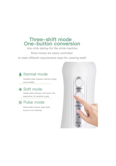 Kablosuz Su Ipi Temizleyici Taşınabilir 1400 Mah Usb Şarj Edilebilir Su Flosser Ipx7 Su Geçirmez Oral Irrigator, Su Tankı Kapasitesi: 300 Ml