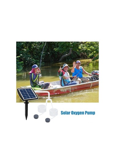 Pazly Güneş Enerjili Akvaryum Oksijen Pompası, 2 Modlu, 2200mah Pil, 8.2ft Hortum, 2 Hava Taşı