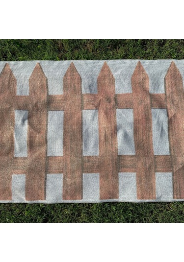 Baskılı Balkon Çit Filesi 1m X 5m Model B - Cırt Kelepçe Hediyeli