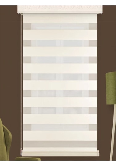 Networkavm Krem Stor Zebra Perde 220 X 273 Krem