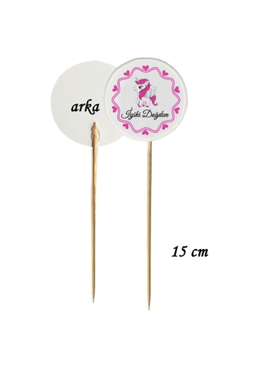 40 Parça Unicorn Boynuzlu At Doğum Günü Kürdan Seti - Bardak Kase Kısa Ve Uzun Kürdan