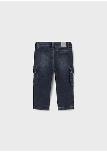 Mayoral Erkek Bebek Lacivert Kargo Denim Pantolon 2505 Lacivert