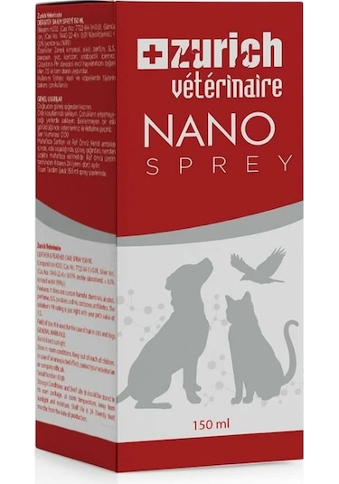 Zurich Veterinaire Nano Sprey Deri ve Yara Bakım Spreyi 150 ML
