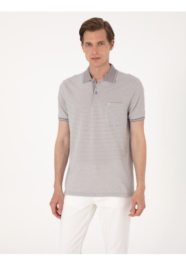 Pierre Cardin Erkek Gri Tişört 50307848-vr024 Gri
