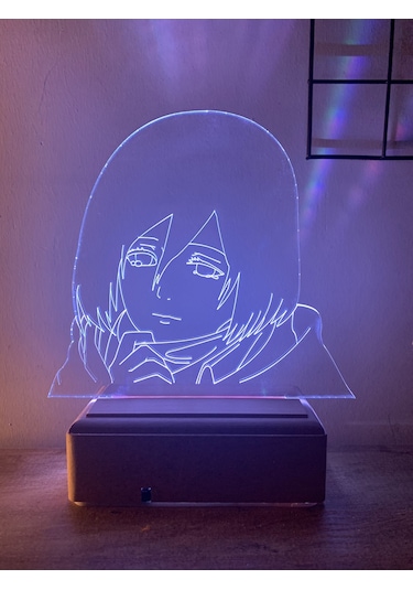 Mikasa Ackerman Aot 16 Renk Gece Lambası