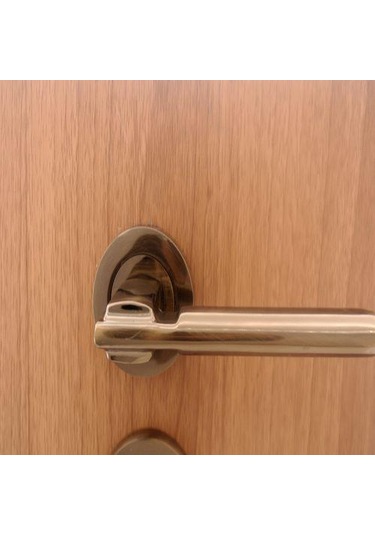 Malta Rozetli Kapı Kolu Antik Bakır