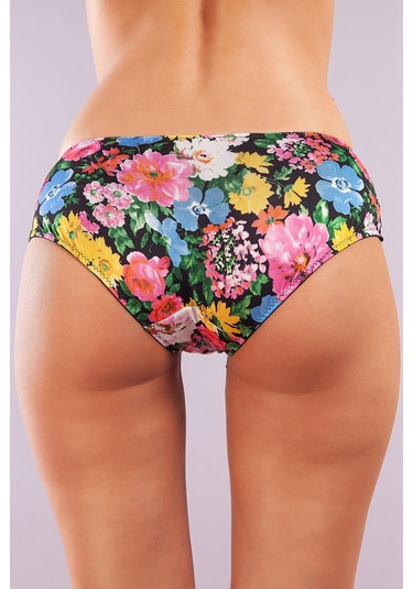 Golshan Garden Boy Short, Kadın Dantelli Çiçek Baskılı Şort Külot Çok Renkli