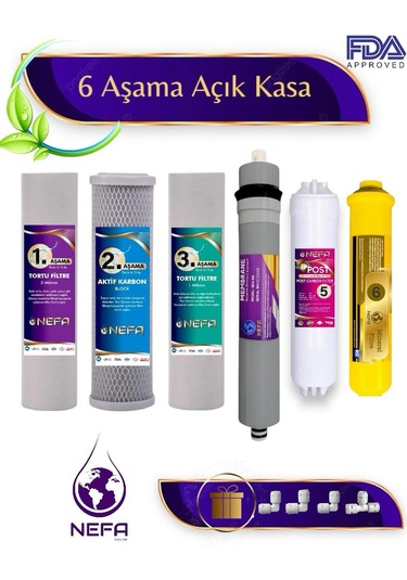 Açık Kasa Su Arıtma Ve İhlas -compact- Uyumlu 6'lı Filtre Seti
