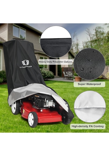 Çim Biçme Makinesi Kapağı Pa Kaplamalı Çift Çizme Depolama Çantası, 600d Polyester Oxford