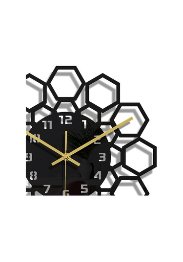 1/2 Modern Duvar Saati Ev Hediyesi Akrilik Oturma Odası Sanatı Siyah Tip C 1 Set Diğer