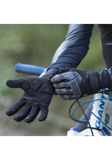 Rockbros S210bk Bir Çift Tam Parmak Sbr 6mm Kalınlaşmış Ped Darbeye Dayanıklı Açık Bisiklet Eldivenleri