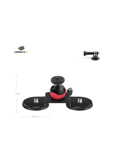 Ebitda Gopro Spor Kamerası Manyetik Araba Dışı Vakumlu Braket, İnsta360 Onex3 Standı, 66mm Çift Vakumlu Kupa, Çok Renkli Çok Renkli