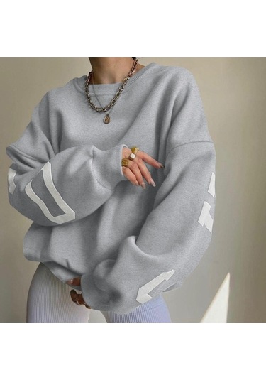 Novahub Sonbahar/kış Hip Pop Kadın Kalın Yuvarlak Yaka Mektup Baskılı Büyük Boy Tişört Şarap Kırmızısı Bordo S-m-l-xl-xxl Bordo