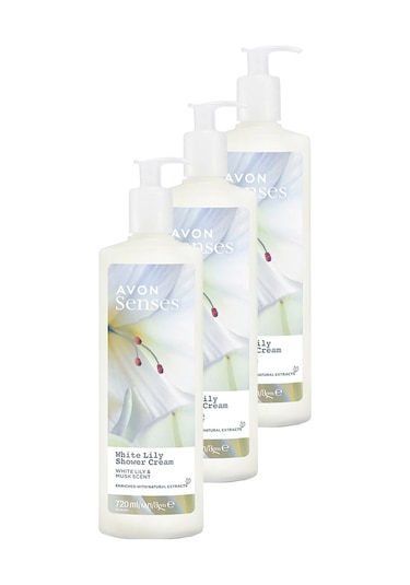 Avon Senses White Lily Beyaz Zambak Kokulu Duş Jeli 3 x 720 ML