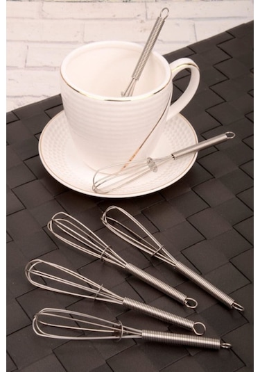 Periboia 6 Lı Çay Kaşığı - Yaylı Çırpıcı Şeklinde Karıştırıcı Çok Renkli